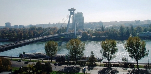 pohled z hradu na Dunaj